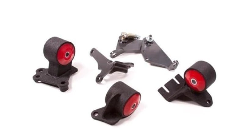 Innovative Mounts — Innovative 90-93 Integra B-Series Black Steel Mounts 95A Bushings (Cable to Hydro Conversion)