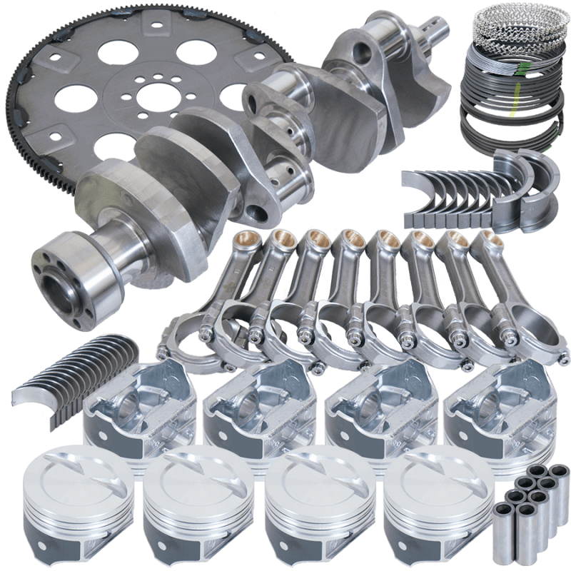 Eagle — Eagle Chevy 350 1Pc 3.750in Crank 5.700in I-Beam Rod 4.060in Pistons Eagle 168 Tooth FP Bal Assembly
Bal Street Perf Assy