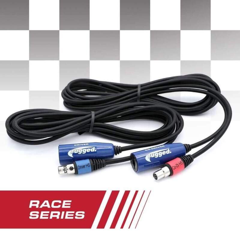 Rugged Radios — Rugged Radios OFFROAD 12 RACE SERIES Straight Cable to Intercom Driver and Co-Driver