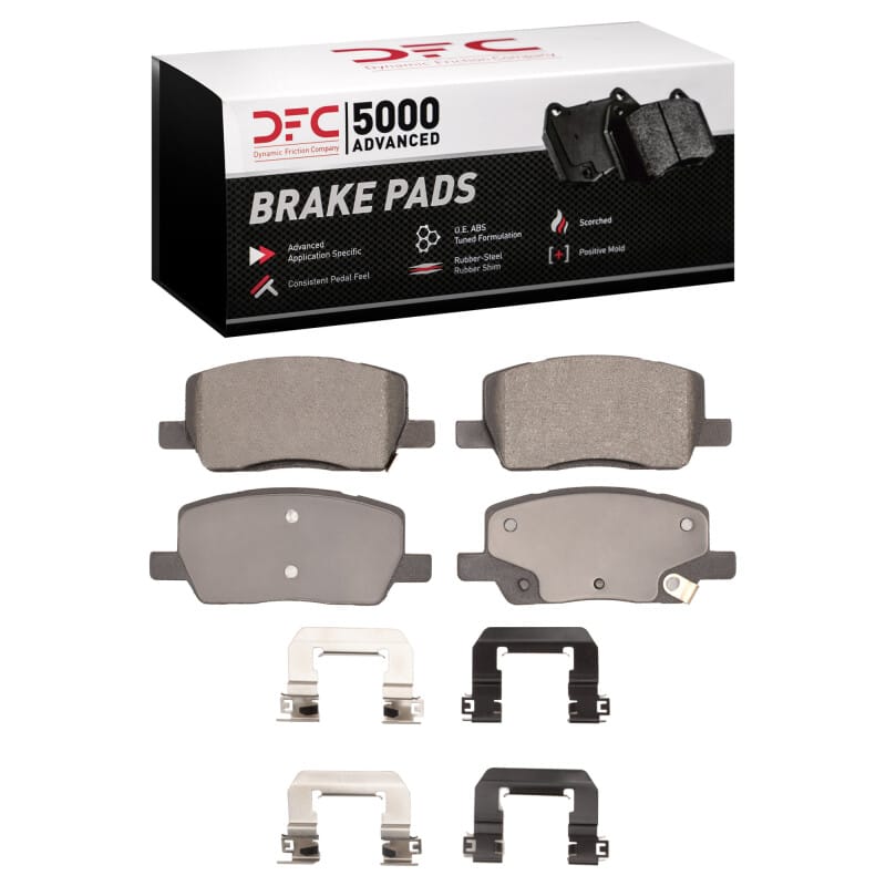 DFC — DFC 17-25 Tesla Model X Rear 5000 Advanced Low Metallic Brake Pads and Hardware Kit