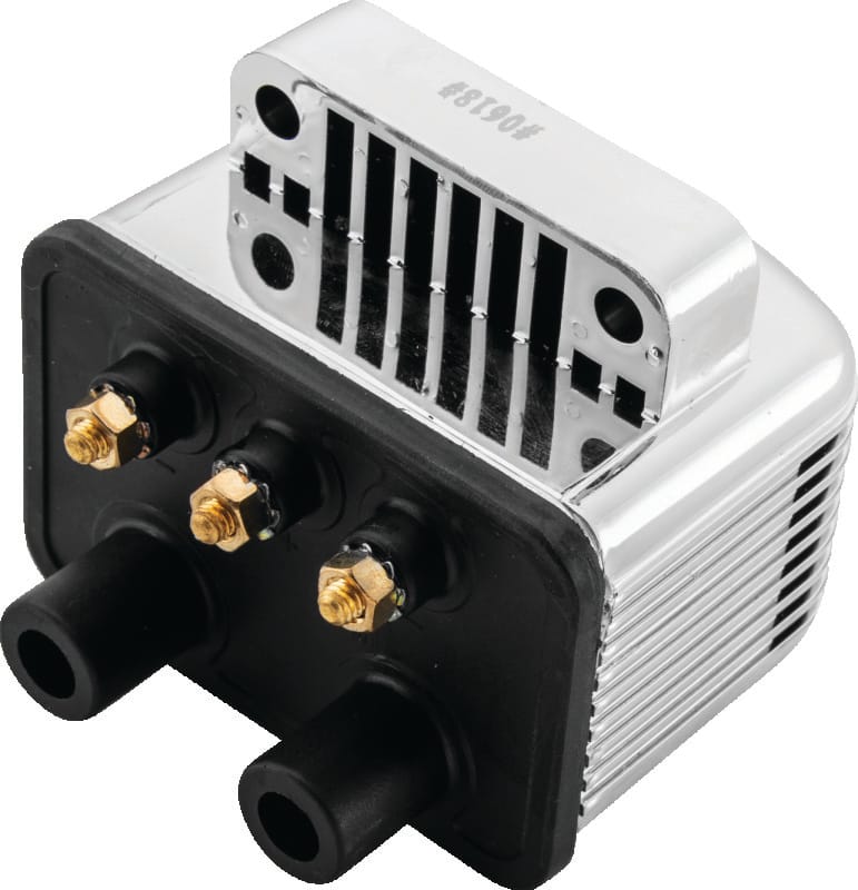 TwinPower — Twin Power Big Twin and XL Custom Application Ignition Coil Chrome Single Fire Dual Output 3 ohm