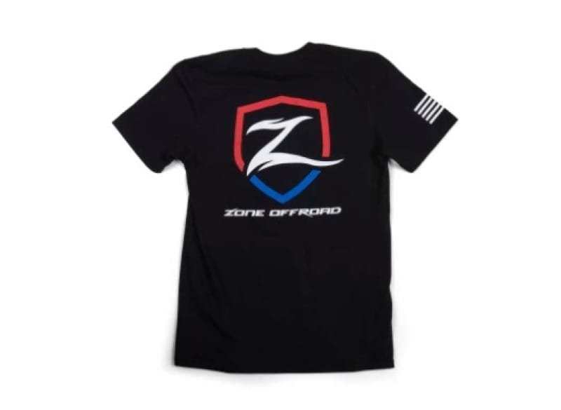 Zone Offroad — Zone Offroad Black Premium Cotton T-Shirt w/ Patriotic Zone Logos - Medium