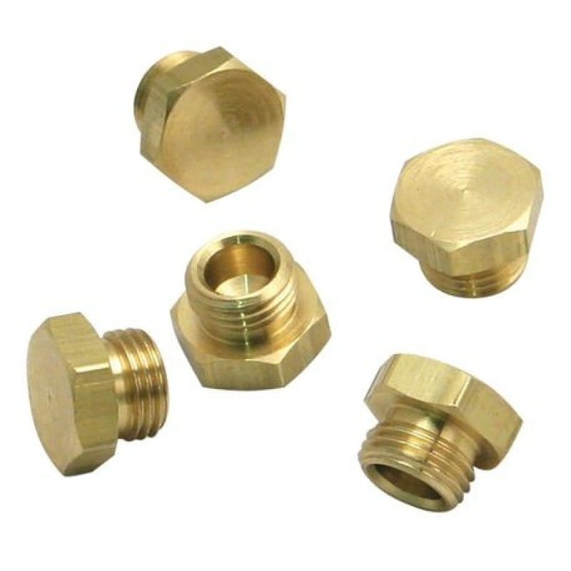 S&S Cycle — S&S Cycle Bowl Plug Threaded Brass - 5 Pack