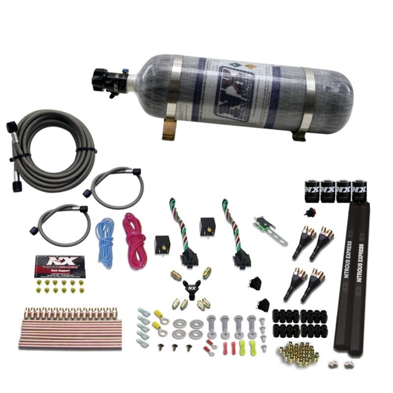 Nitrous Express — Nitrous Express 4 Cyl SX2 Nozzle Nitrous Kit (100-300HP x 2) w/Composite Bottle
Injection System Kit
N2OSys