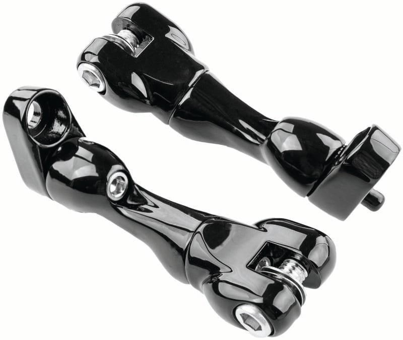 Kuryakyn — Kuryakyn Adjustable Passenger Peg Mounts for Harley-Davidson Gloss Black