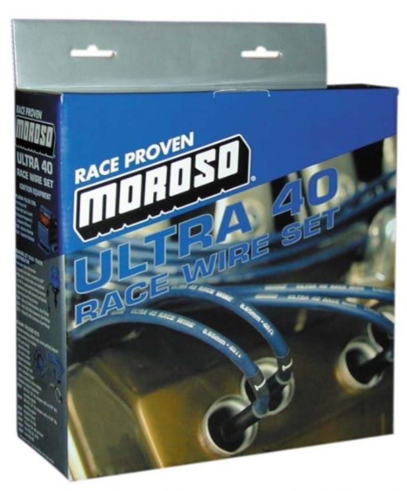 Moroso — Moroso Chevrolet Small Block Ignition Wire Set - Ultra 40 - Unsleeved - Non-HEI - Under Header - Blk