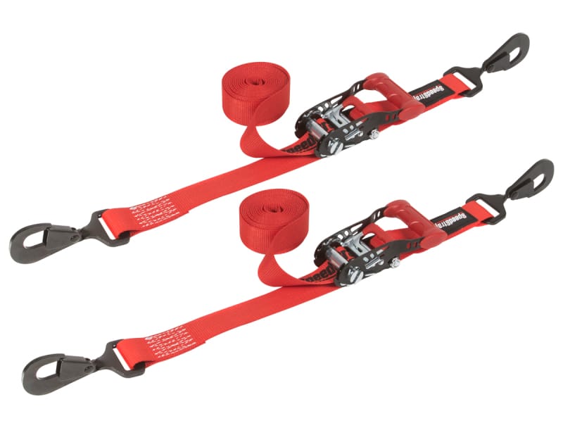 SpeedStrap — SpeedStrap 1 1/2In x 10Ft Ratchet Tie-Down (2 Pack) - Red