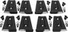Kentrol — Kentrol 07-18 Jeep Wrangler JK Door Hinge Set 8 Pieces 4 Door - Powdercoat Black