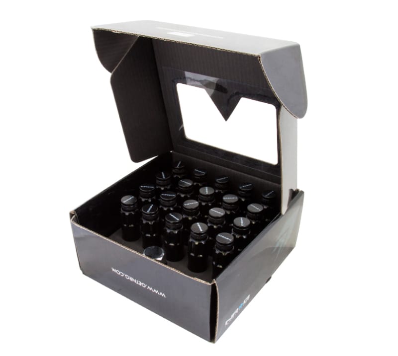 NRG — NRG 700 Series M12 X 1.25 Steel Lug Nut w/Dust Cap Cover Set 21 Pc w/Locks & Lock Socket - Black