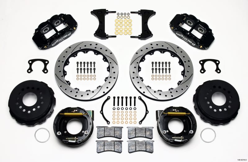 Wilwood — Wilwood Narrow Superlite 4R Rear P-Brk Kit 12.88in Drilled Small Ford 2.66in Offset
BRAKE KIT
