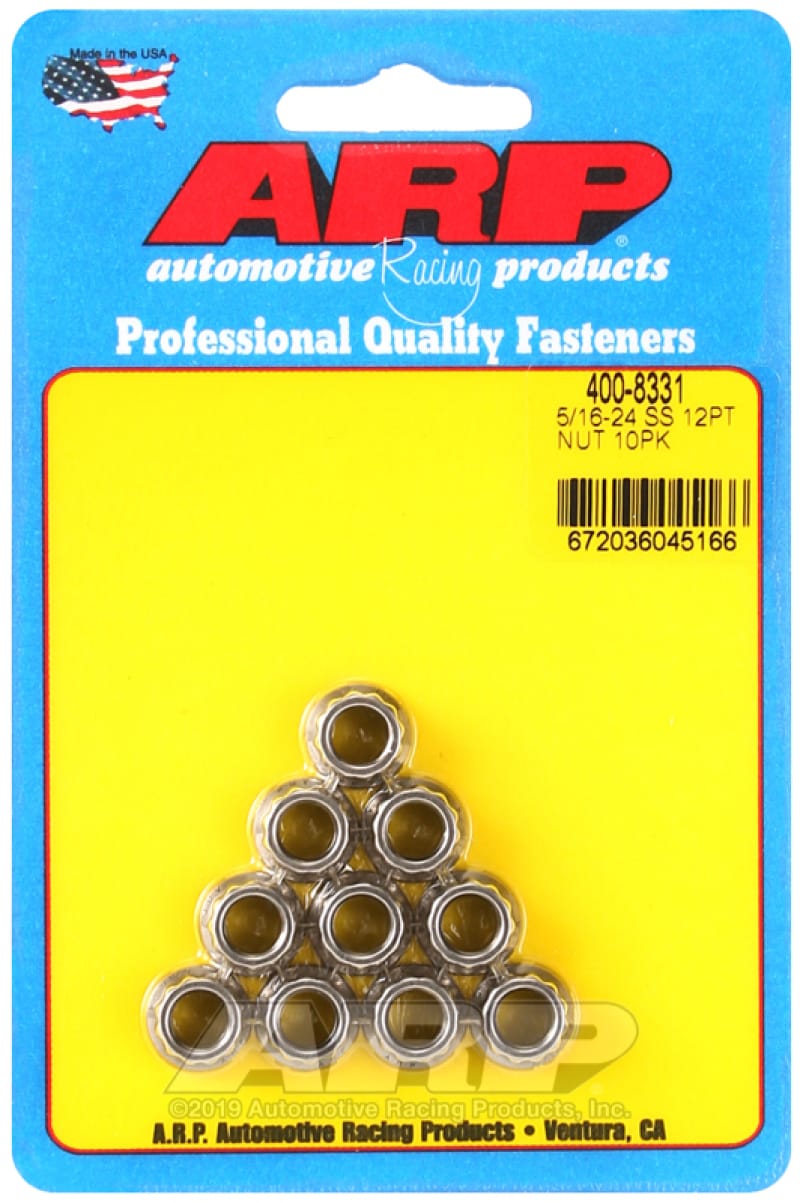 ARP — ARP 5/16-24 SS 12pt Nut Kit