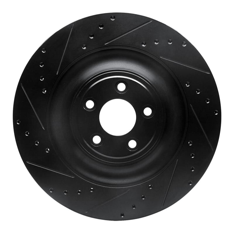 R1 Concepts — R1 10-24 Jaguar XFR Rear Left Drilled & Slotted Black Brake Rotor
R1 Brake Rotor Drill