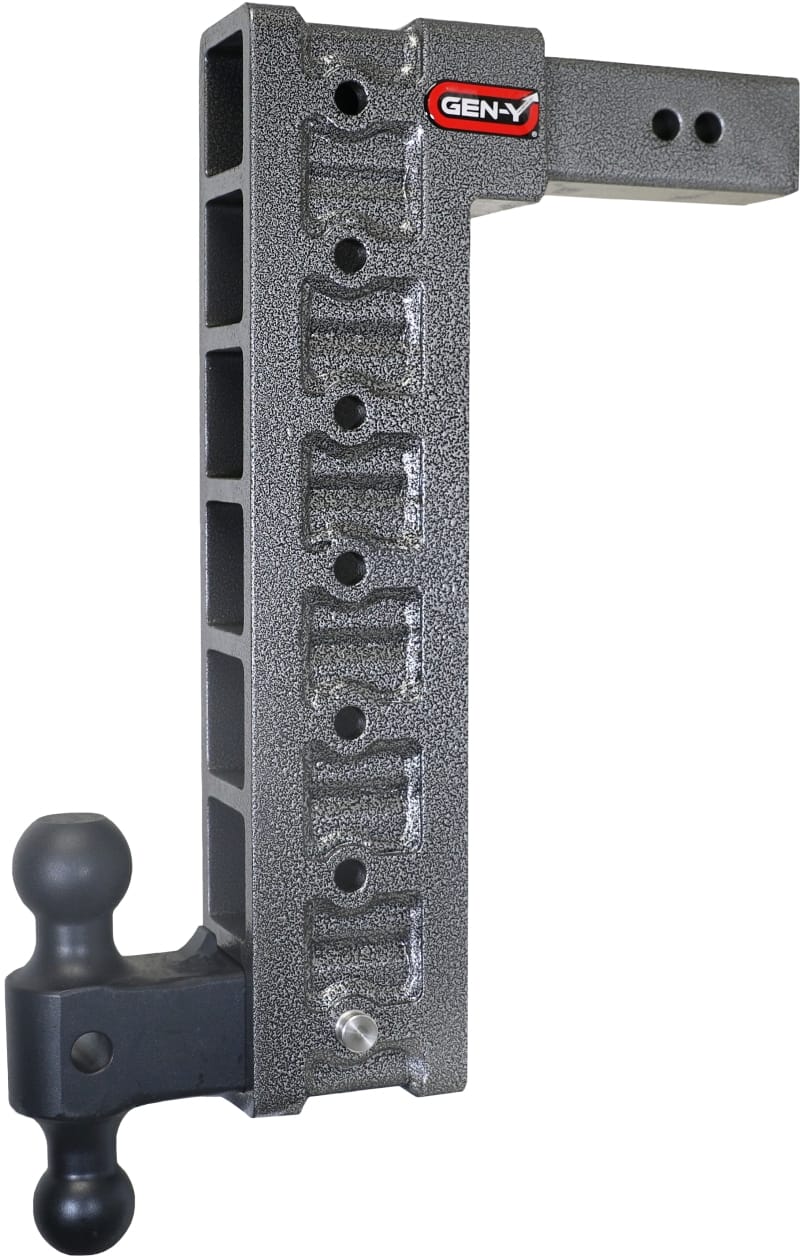 GEN-Y Hitch — Gen-Y Mega Duty 2.5in Shank 18in Drop 3K TW 21K Hitch w/GH-061 Dual-Ball/GH-0101 Stabilizer Kit
Drop Hitch