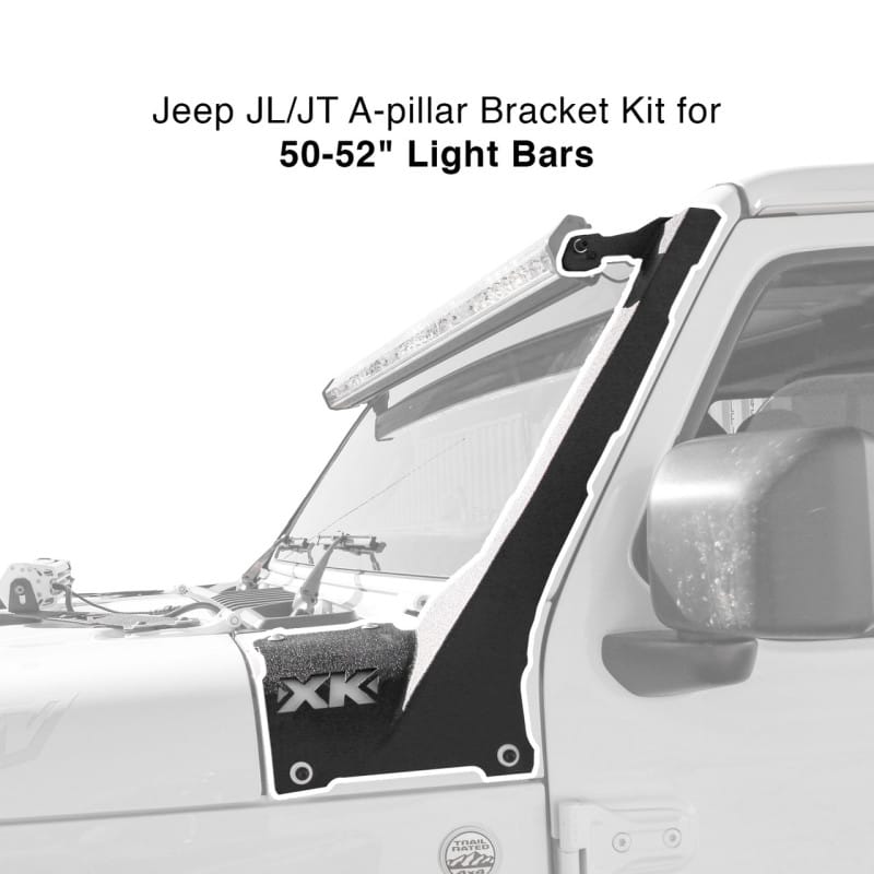 XKGLOW — XK Glow Jeep JL JT A-pillar Light Bar Bracket Kit 50-52In