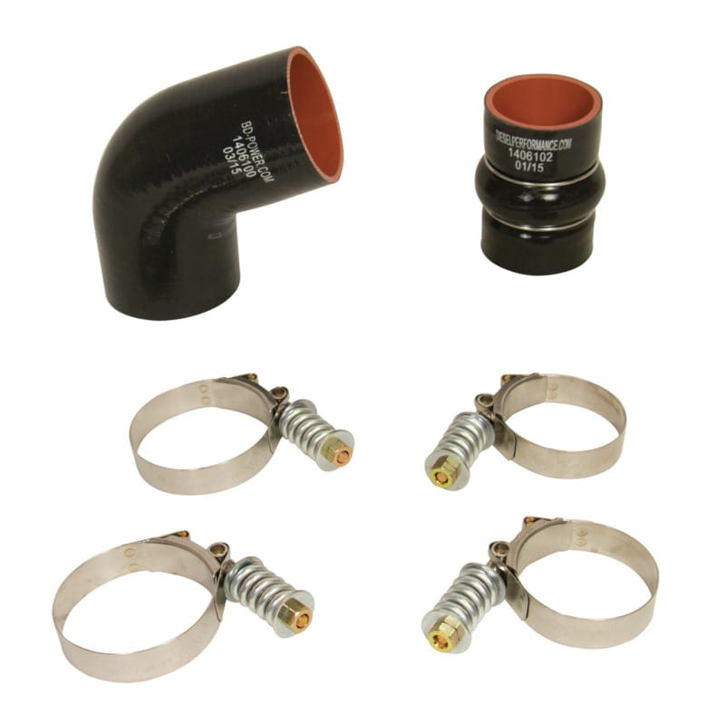 BD Diesel — BD Diesel Intercooler Hose & Clamp Kit - 2006-2010 Chevy Duramax (DS)
HOSE & CLAMP KIT
TChrgrIcoolerHs