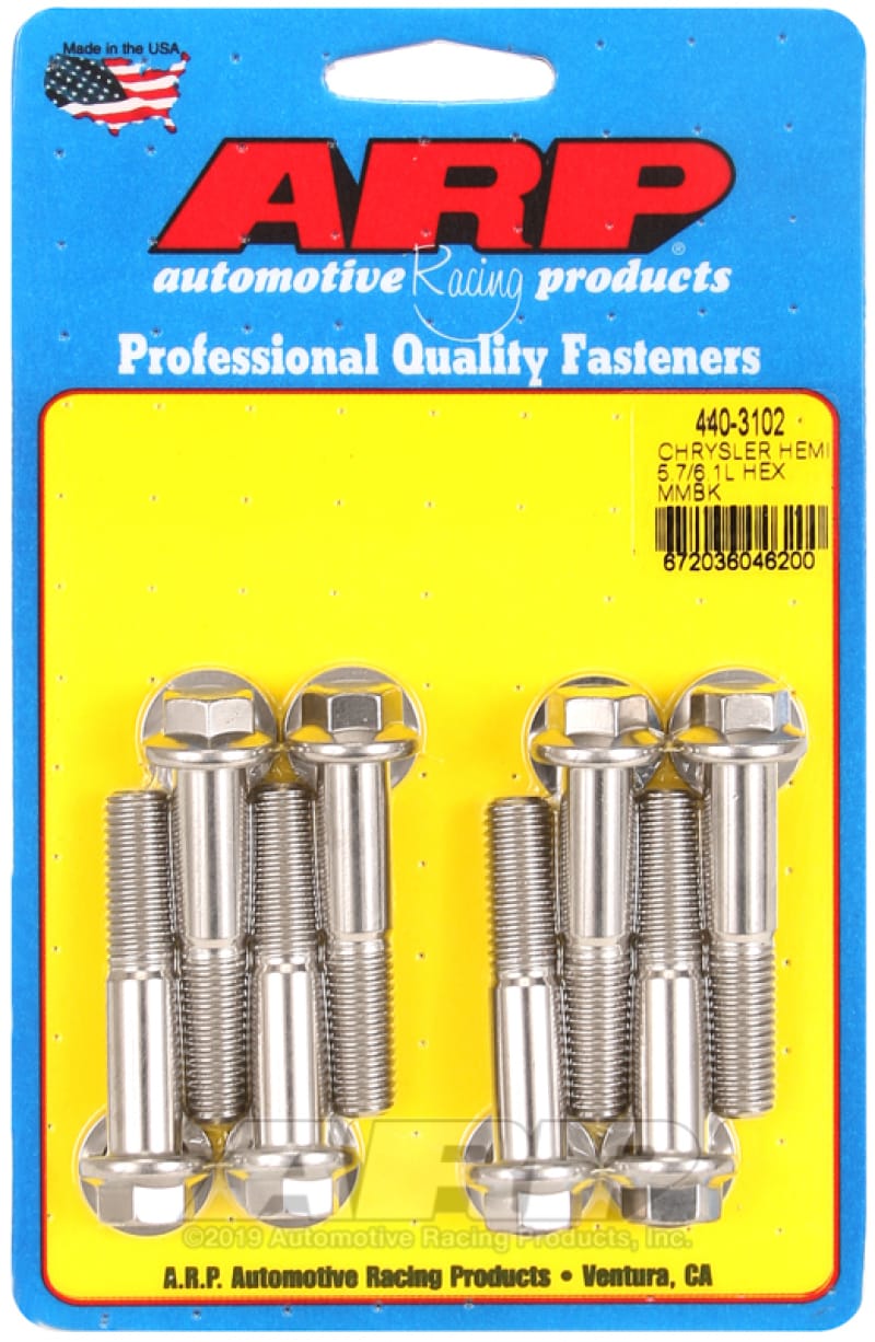 ARP — ARP Chrysler Hemi 5.7/6.1L SS Hex Motor Mount Bolt Kit