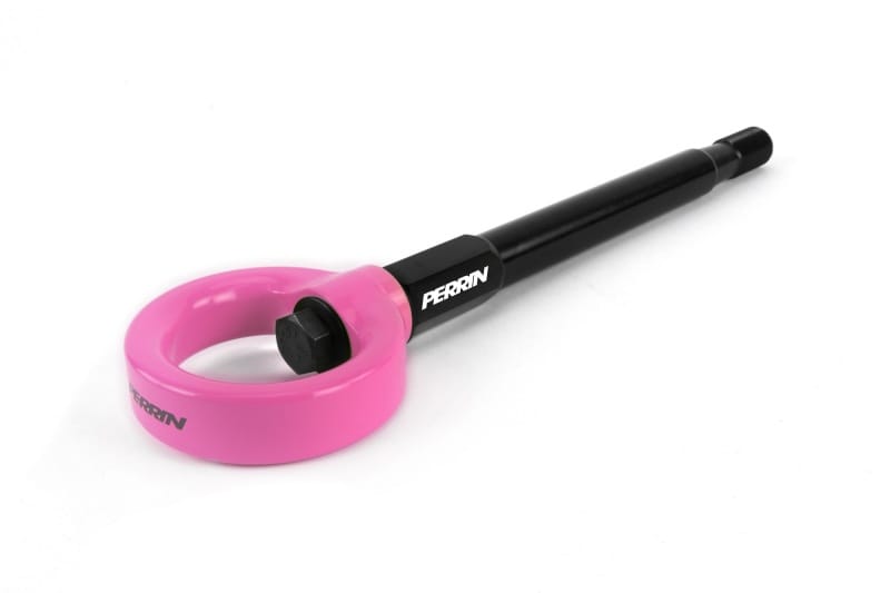 Perrin Performance — PERRIN 08-14 Subaru WRX & STI / 08-11 Impreza / 05-09 Legacy Tow Hook Kit (Front) - Hyper Pink