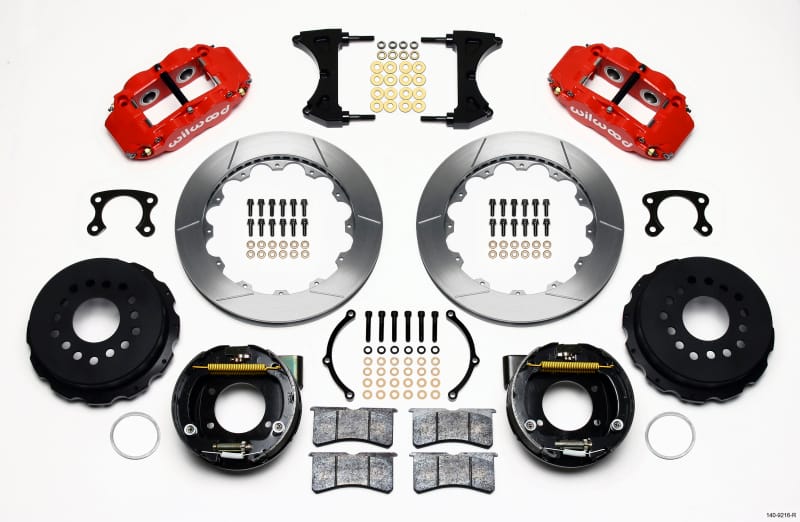 Wilwood — Wilwood Narrow Superlite 4R Rear P-Brk Kit 12.88in Red Small Ford 2.66in Offset
BRAKE KIT