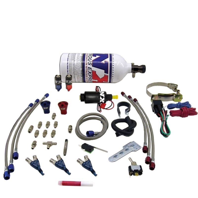 Nitrous Express — Nitrous Express Three Cyl Piranha Nitrous Kit w/2.5lb Bottle
Injection System Kit
N2OSys