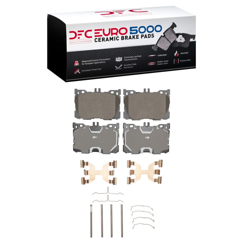 DFC — DFC 16-23 Mercedes-Benz GLC43 AMG Front Euro 5000 Ceramic Brake Pads and Hardware Kit
DFC EURO Pads + HW