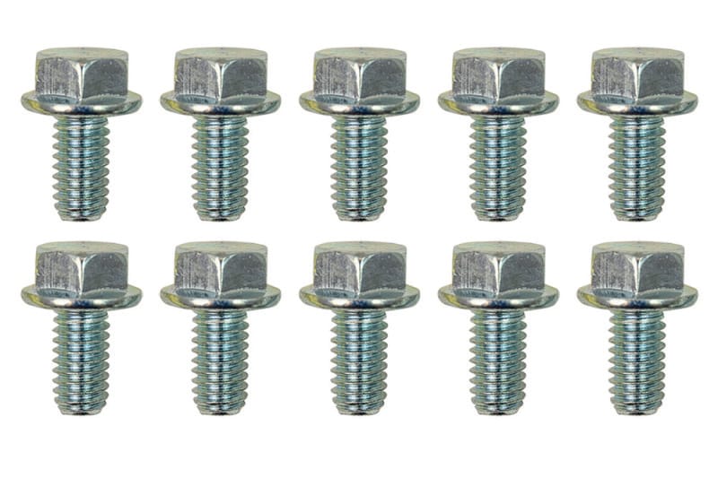 Moroso — Moroso 5/16in-18 Serrated Zinc Flange Bolt - 10 Pack