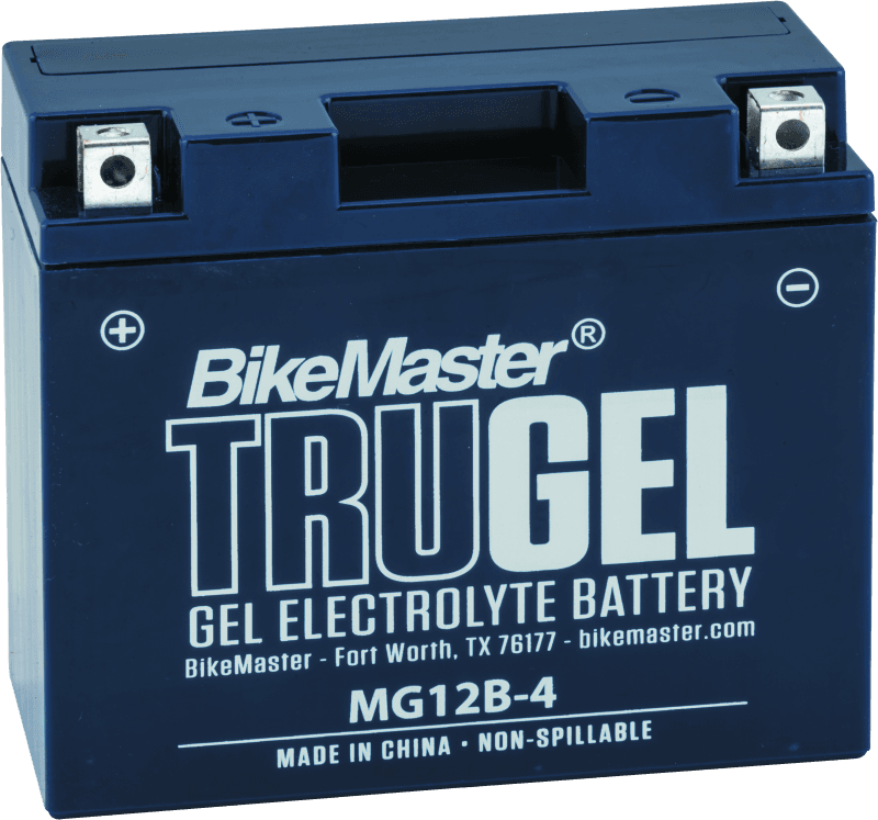 BikeMaster — MG12B-4 Battery, 150mm L x 69mm W x 130mm H, 155 CCA