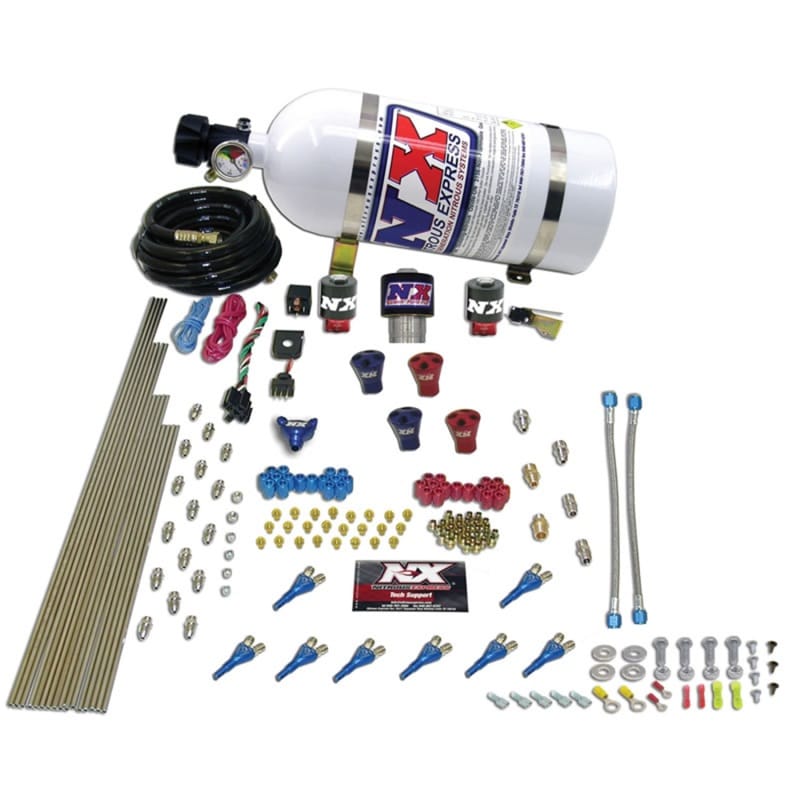 Nitrous Express — Nitrous Express Pro-Shk/Gas 2 Fuel 1 Supershark Solenoid Nitrous Kit (200-600HP) w/10lb Bottle
Injection System Kit
N2OSys