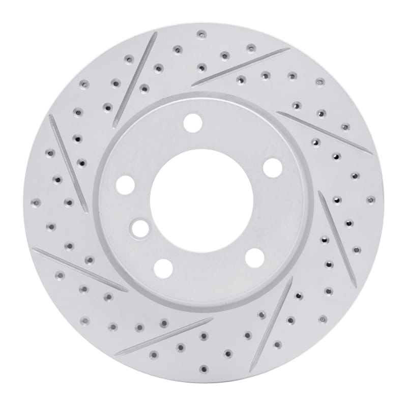 R1 Concepts — R1 91-06 BMW 328I Front Left Drilled & Slotted Geo-Carbon Rotor