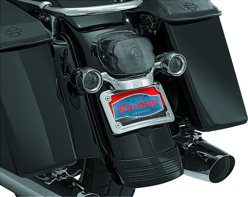 Kuryakyn — Kuryakyn Curved License Plate Mount Chrome