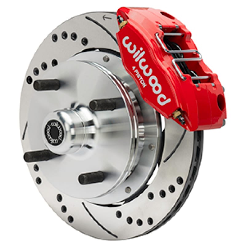 Wilwood — Wilwood 73-76 Porsche 914 Front Powerlite Brake Kit Dilled & Slotted - Red