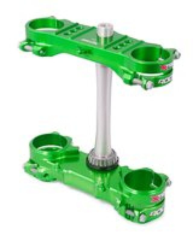 XTrig — XTrig 19+ Kawasaki KX 250 4T/ KX 450 4T ROCS Tech Triple Clamp 23 mm. Offset M12 - Green