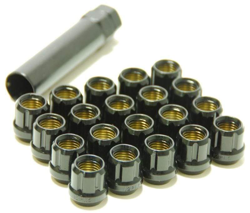 Wheel Mate — Wheel Mate Muteki Open End Lug Nuts - Deep Black 12x1.25