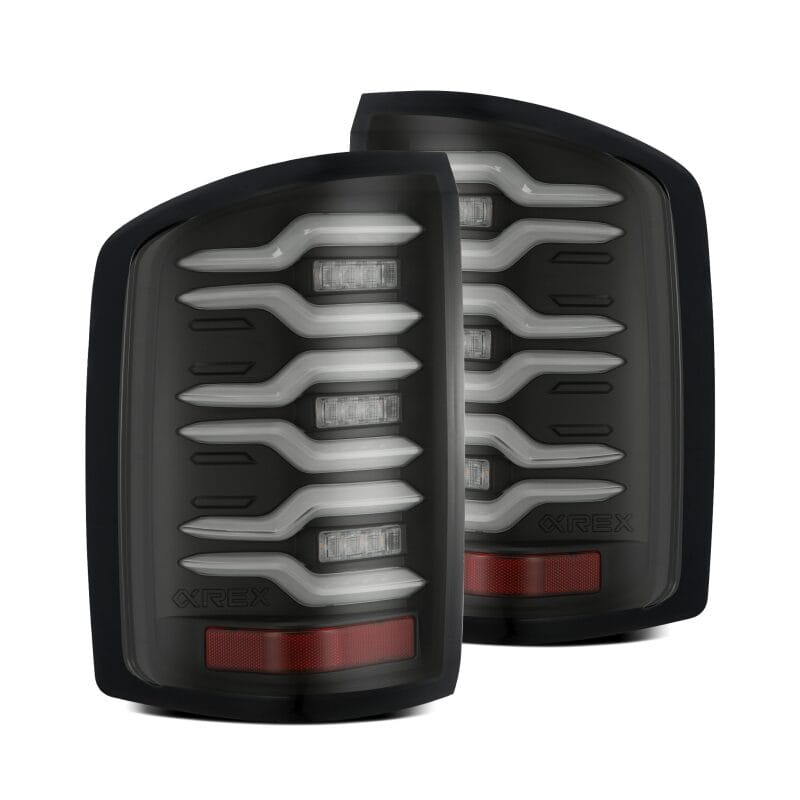 AlphaRex — AlphaRex 14-18 GMC Sierra 1500/2500HD/3500HD LUXX-Series LED Tail Lights Blk w/Actv Light & Seq. Sig
Taillight Assembly