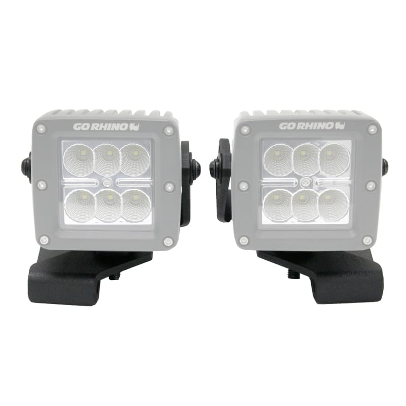 Go Rhino — Go Rhino 18-20 Jeep Wrangler JL/JLU/Gladiator JT Light Mount - 3in Cube
Center Hood Mount
