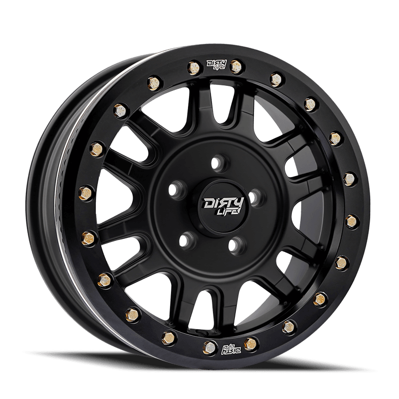 Dirty Life — Dirty Life 9309R Canyon Pro 15x7 4x137 13mm Offset/106.25mm Hub Matte Black - Beadlock