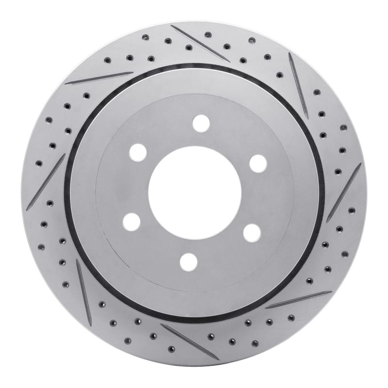 R1 Concepts — R1 07-17 Ford Expedition Rear Right Drilled & Slotted Geo-Carbon Rotor