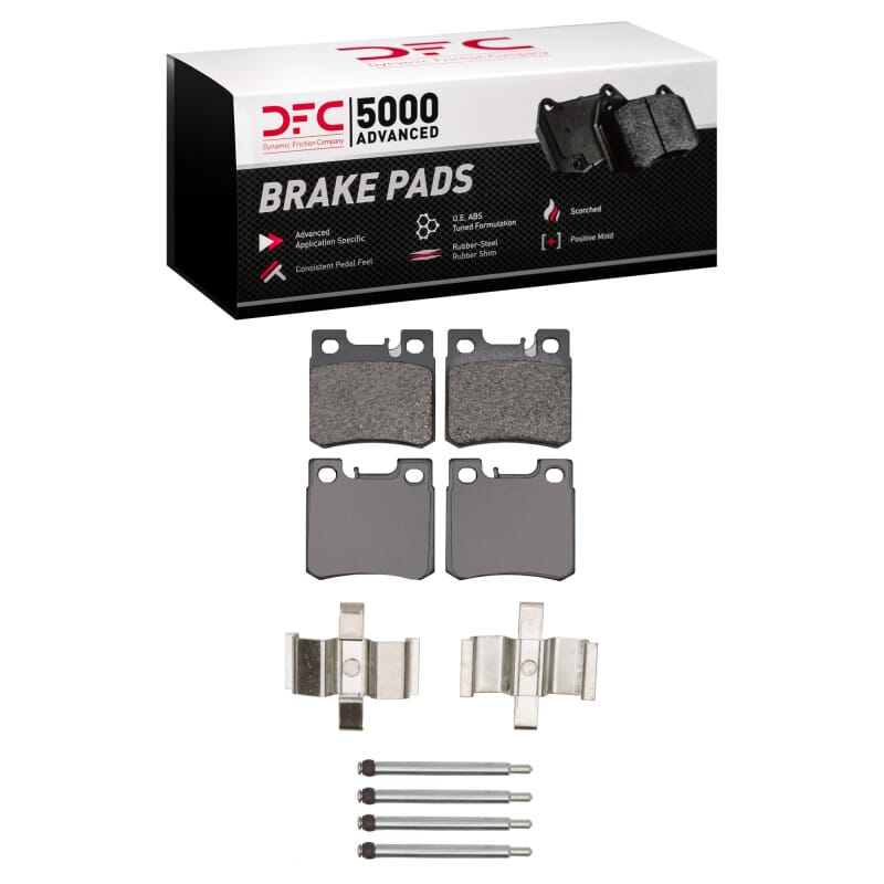 DFC — DFC 92-95 Mercedes-Benz E420 Rear 5000 Advanced Low Metallic Brake Pads and Hardware Kit
DFC Brake Pad Set