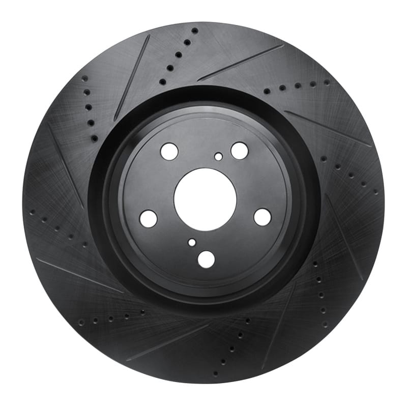 R1 Concepts — R1 10-17 Lexus LS460 Right Front Drilled & Slotted Black Brake Rotor
R1 Brake Rotor Drill