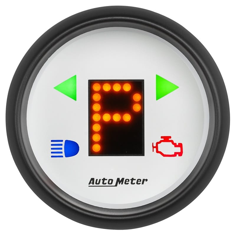 AutoMeter — Autometer Phantom 2-1/16in (P/R/N/D/L/OD/O/5/4/3/2/1) Digital Gear Position Gauge
2-1/16" PRNDL, WHT D
