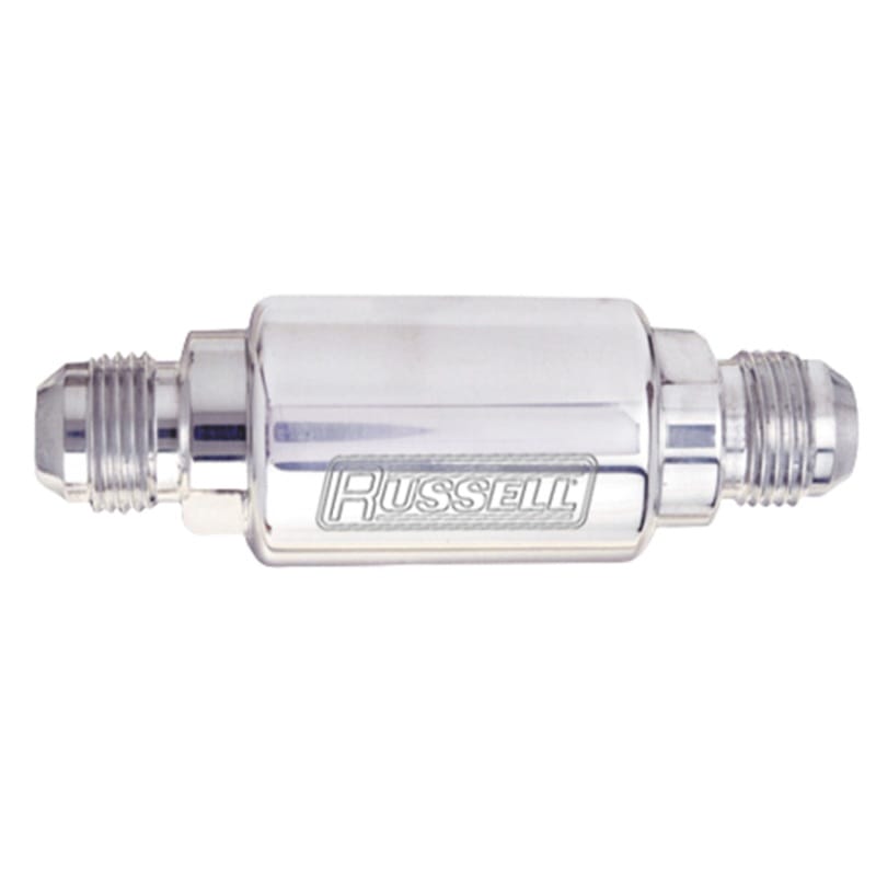 Russell — Russell Performance Polished Alum. (3-1/4in Length 1-1/4in dia. -8 x 3/8in male NPT inlet/outlet)
