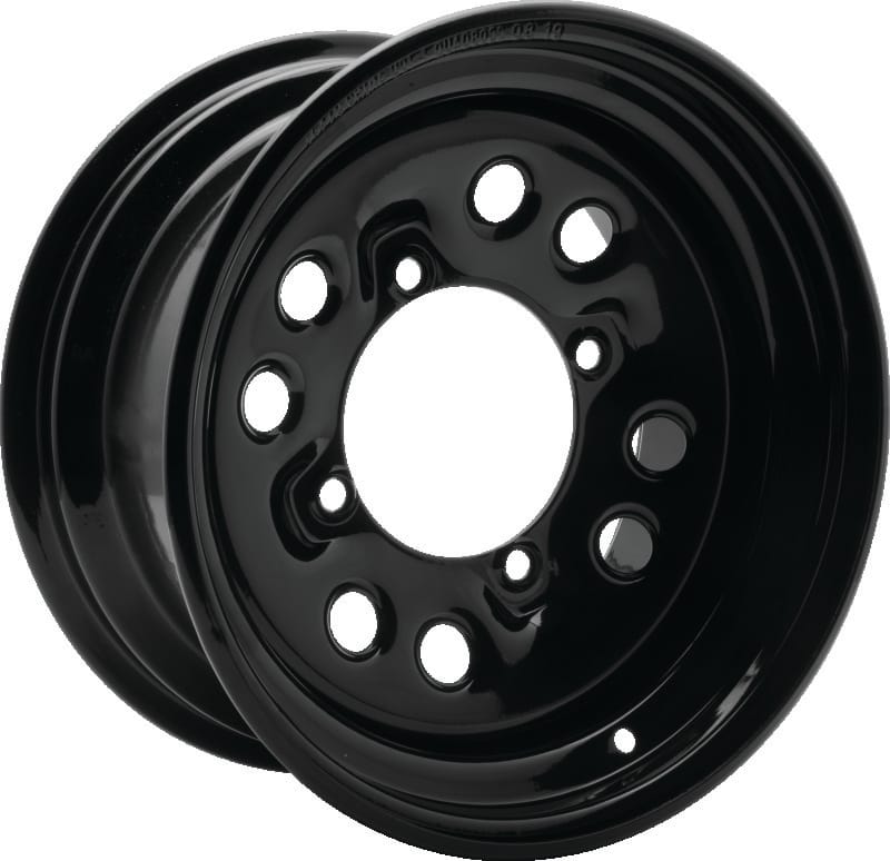 QuadBoss — Steely Wheel, 14x7, 4+3, 4/156, Black