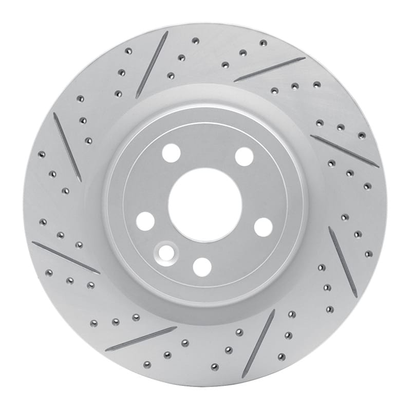 R1 Concepts — R1 17-20 Jaguar Xe Rear Left Drilled & Slotted Geo-Carbon Rotor