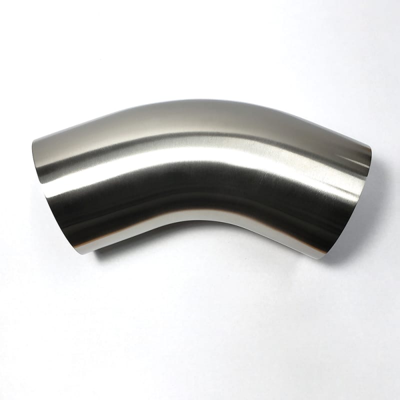Stainless Bros — Stainless Bros 1.75in SS304 45 Degree Bend Elbow - 1.5D / 2.625in CLR - 16GA / .065in Wall w/ Leg