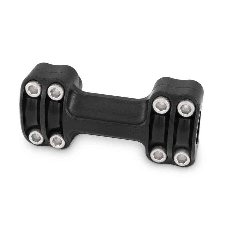 Burly Brand — Burly Brand Reaper Riser Clamp 1-1/2in Tall for 1in Bar, One Piece - Texture Black