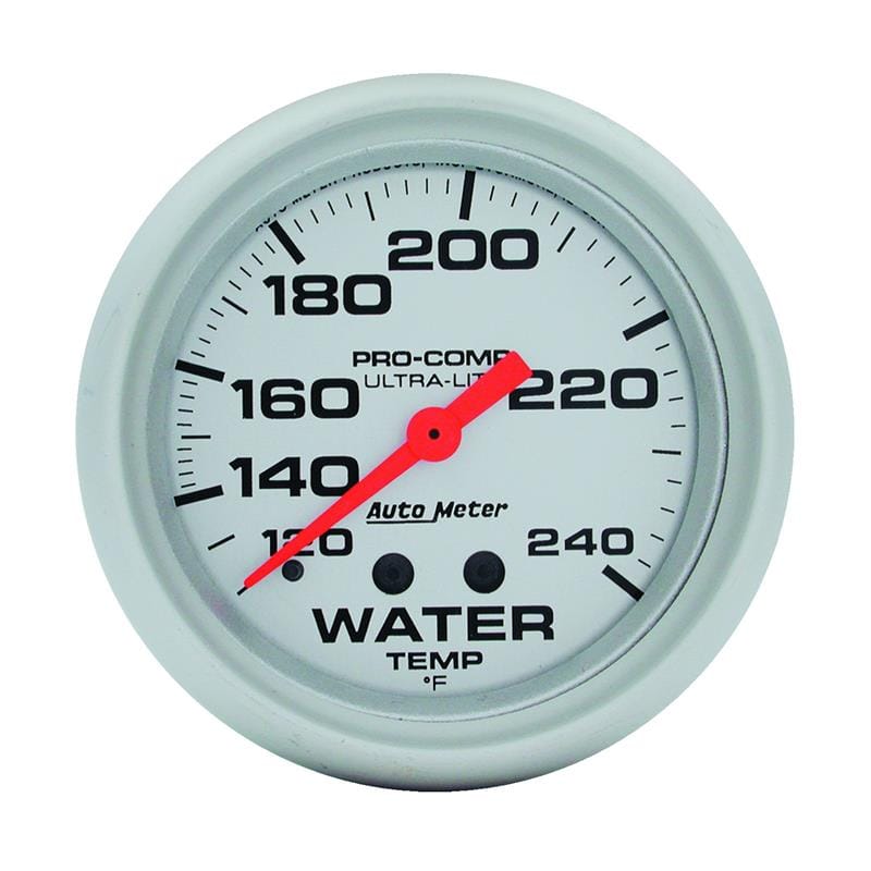 AutoMeter — GAUGE, WATER TEMP, 2 5/8" , 120-240 Degrees F, MECHANICAL, ULTRA-LITE