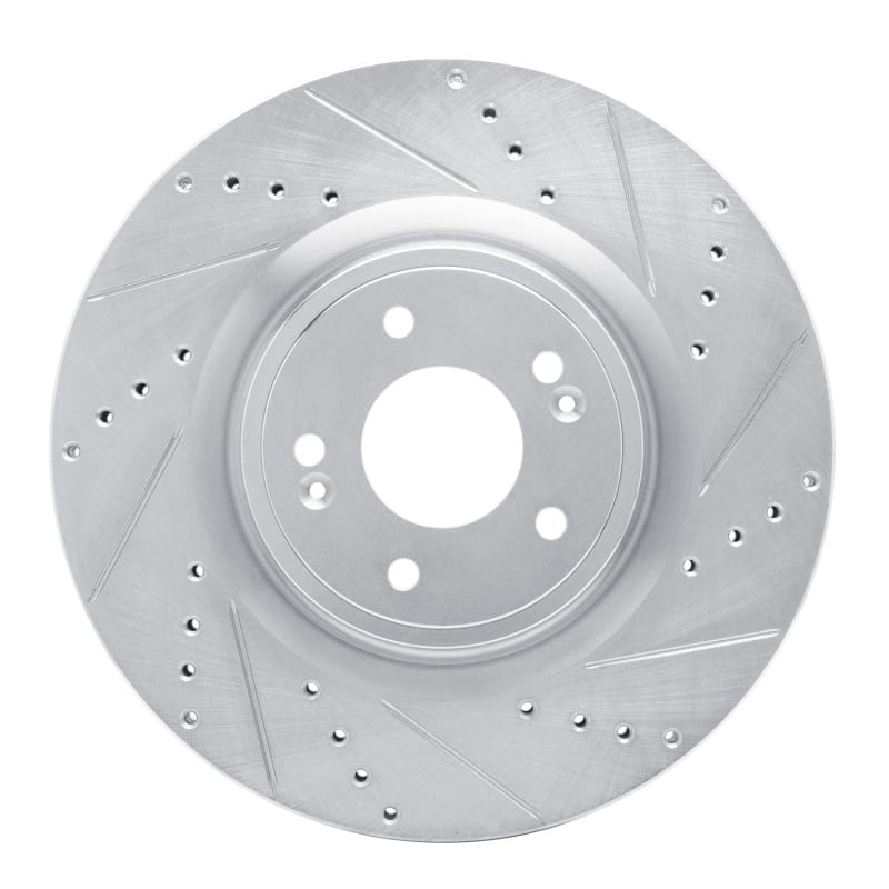 R1 Concepts — R1 18-22 Genesis G70 Front Right Drilled & Slotted Silver Brake Rotor
R1 Brake Rotor Drill