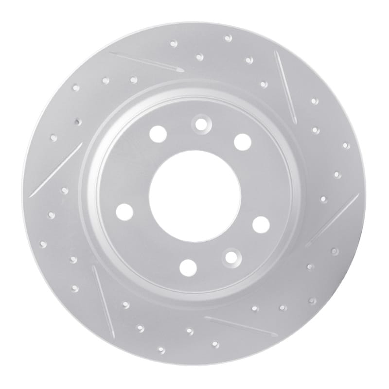 R1 Concepts — R1 98-15 Ford Fusion Rear Right Drilled & Slotted Geo-Carbon Rotor