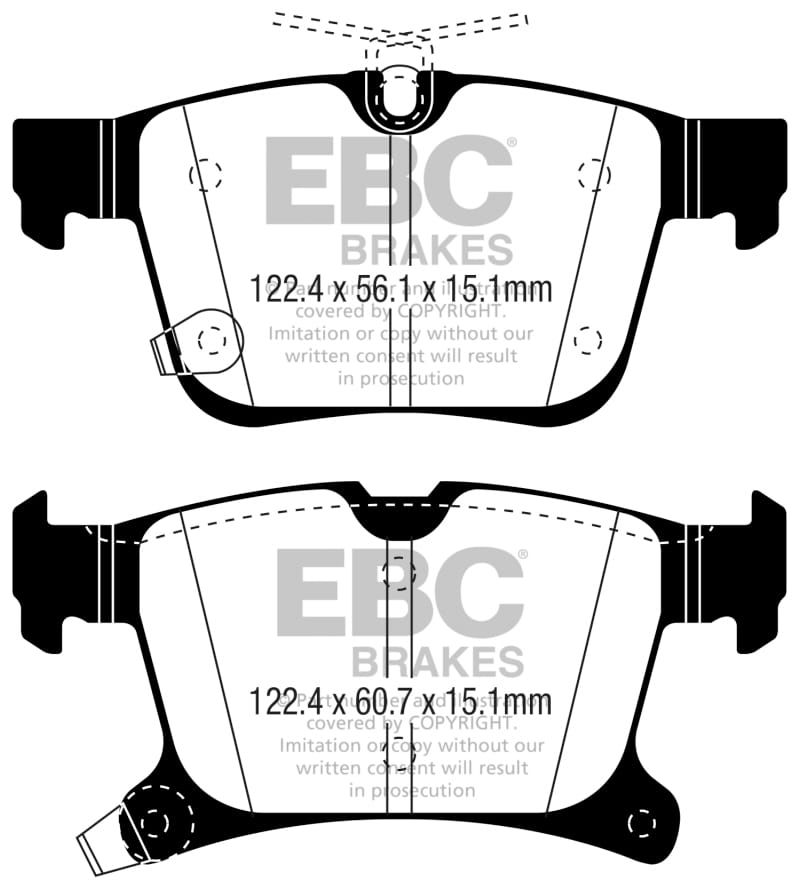 EBC — EBC 2016+ Chrysler Pacifica (RU) 3.6L Greenstuff Rear Brake Pads
Disc Brake Pad