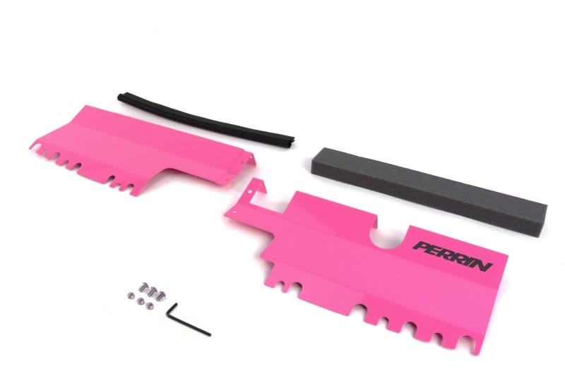 Perrin Performance — PERRIN 15-21 Subaru WRX/STI Radiator Shroud (Without OEM Intake Scoop) - Hyper Pink