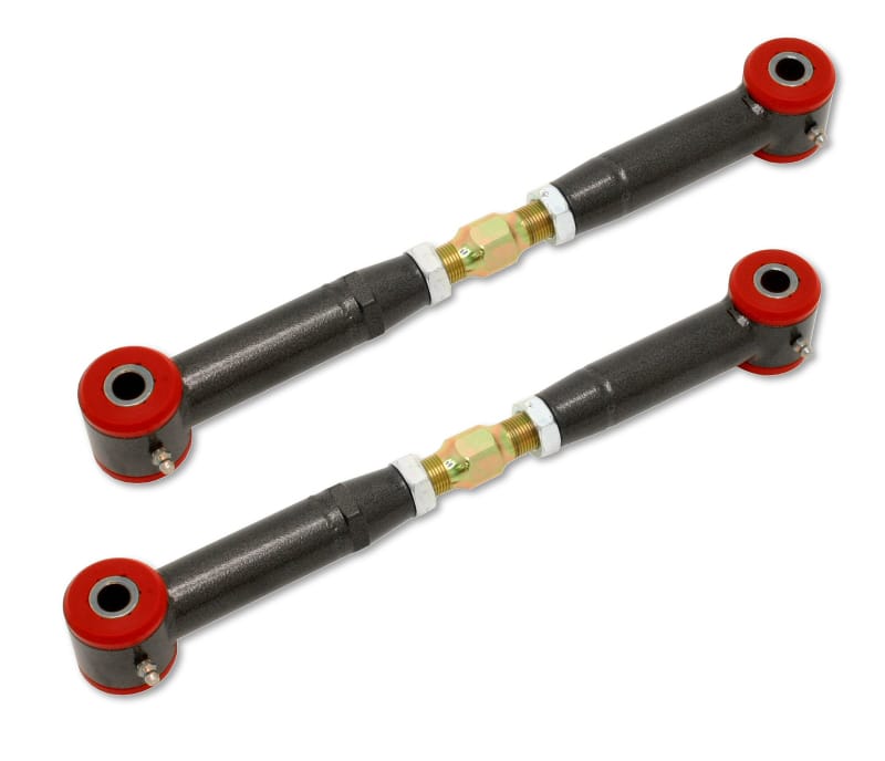 BMR Suspension — BMR 10-15 5th Gen Camaro Rear Adj. Toe Rods (Polyurethane) - Black Hammertone